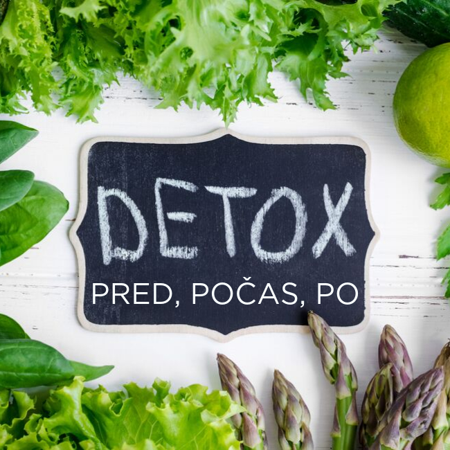 šalát a tabuľa s názvom detox, pred, počas, po od EasyDiet