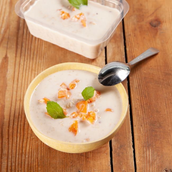 zdravá raňajková kaša s ovocím