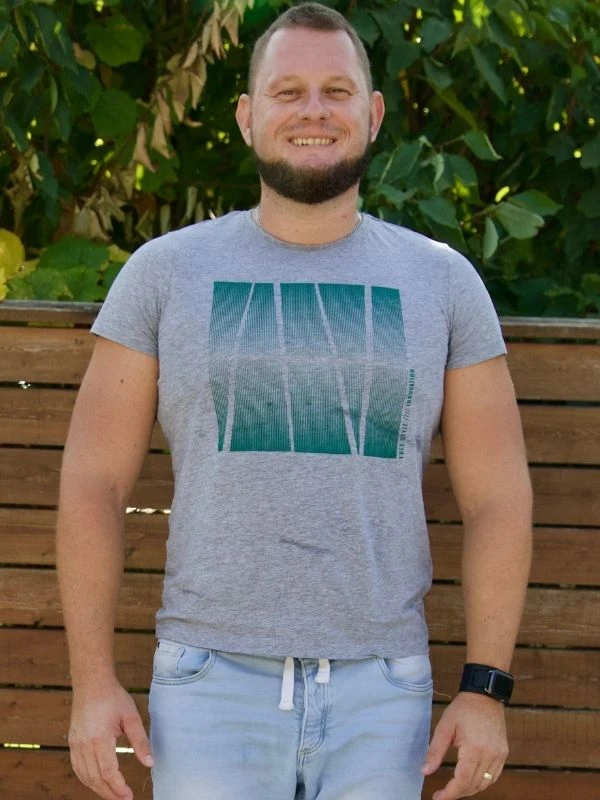 Martin pred začatím programu. Váha: 109 kg