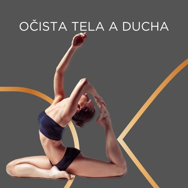 Žena cvičiaca jógu a očista tela od EasyDiet