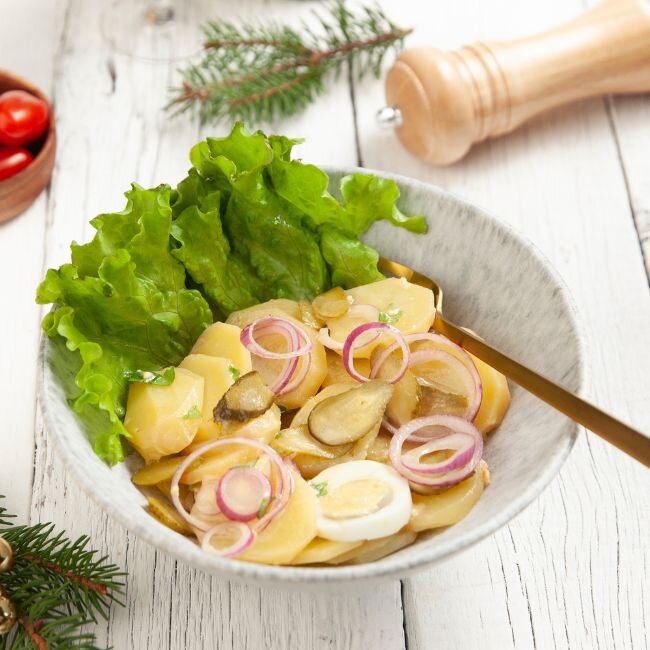 Gesunder Weihnachts-Kartoffelsalat