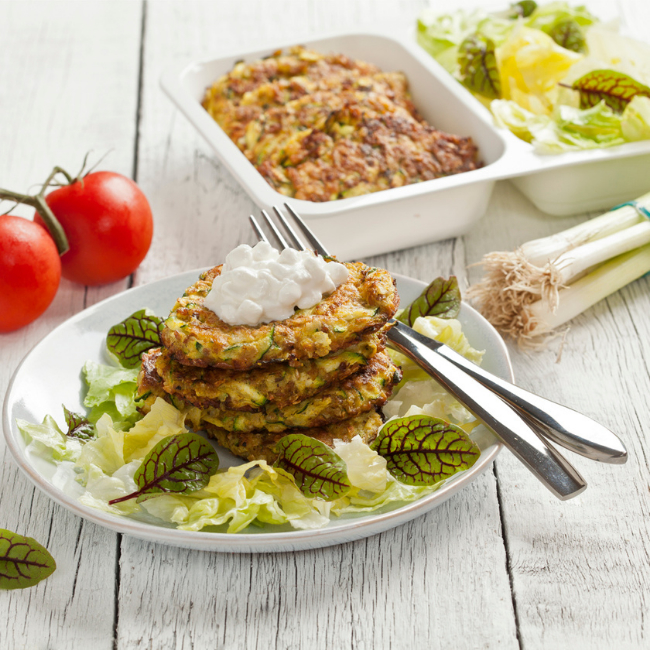 Gesundes Mittagessen: Herzhafte Pfannkuchen