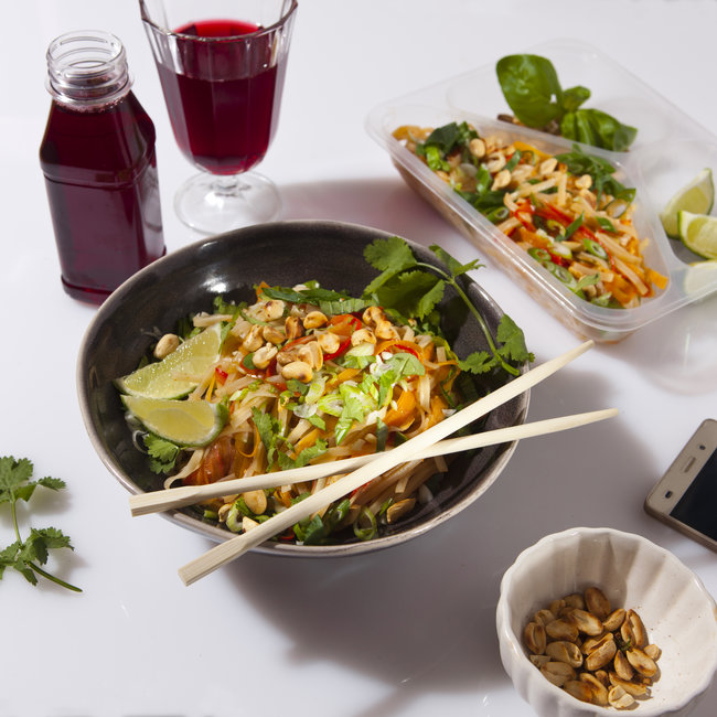 Gesunder Mittagstisch: Vegetarisches Pad Thai