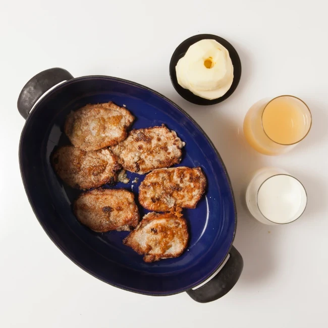 Schweinerücken in Sahnesauce mit Äpfeln - EASYDIET-Rezept