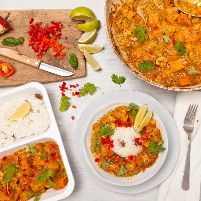 tekvicové kari s ryžou ako súčasť jedálnička na chudnutie