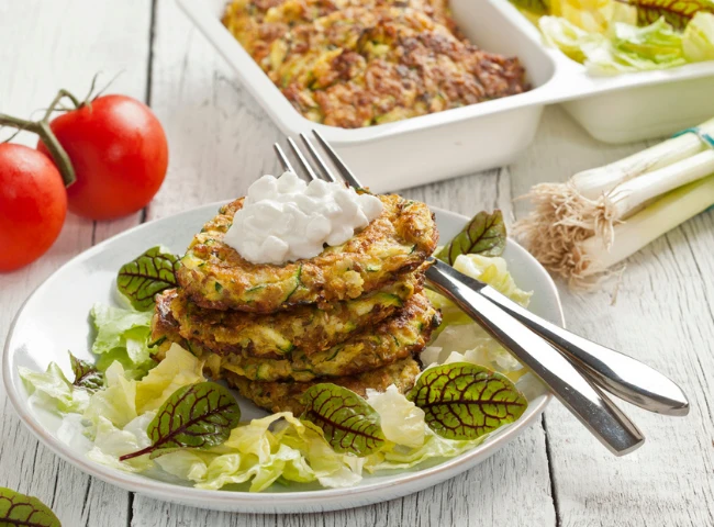 Gesundes Mittagessen: Herzhafte Pfannkuchen